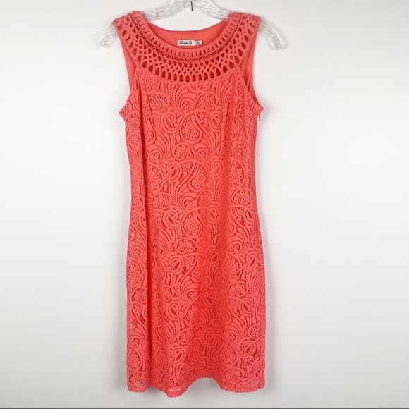 Eliza J Dresses & Skirts - Eliza J Crochet Lace Sleeveless Shift Dress